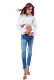 White Cropped Top