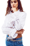 White Cropped Top
