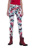 White Floral Jeans