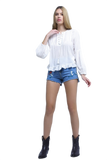 White Lace'd Up Top
