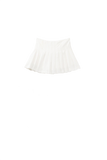White Pleated Mini Skirt
