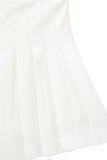 White Pleated Mini Skirt