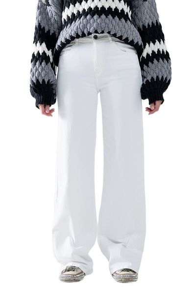 White Wide Leg Pants