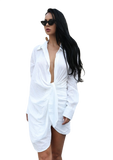 Kendra White Shirt Dress