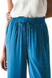 Wide Leg Drawstring Pants in Blue