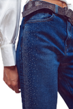 Wide Leg Diamante  Jeans