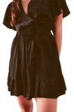 Wrap Front Frill Hem Jumpsuit