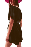 Wrap Front Frill Hem Jumpsuit