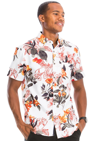 Digital Print Hawaiian Short Sleeve Shirt