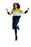 Yellow Knitted Sweater With Pearls