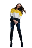 Yellow Knitted Sweater With Pearls